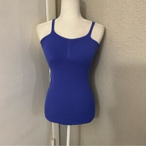 Barely There Blue Spandex Exercise Tank Camisole L Athleisure Activewear Casual